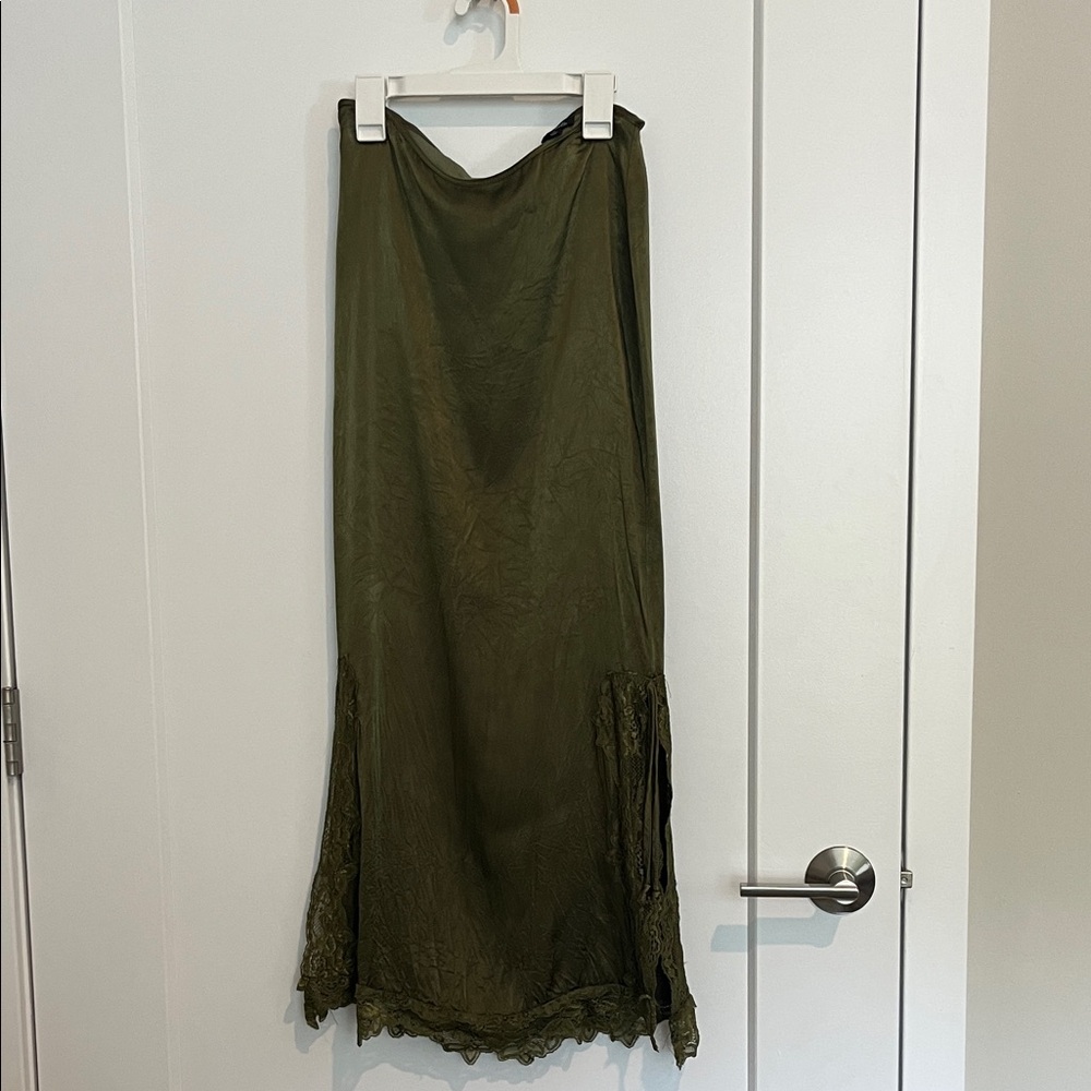 Elegant Olive Green Women's Skirt